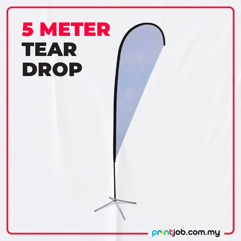 Beach Flag 5M + Teardrop Stand + Mirror Fabric